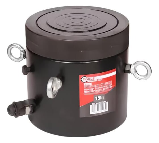 Цилиндр гидравлический Forcekraft с резьбовым штоком и гайкой для механической фиксации 150т (ход штока-150мм, Ø штока-165мм,общий Ø-208мм, L-309мм, 700bar) FK-YG150150LS(27855) 1