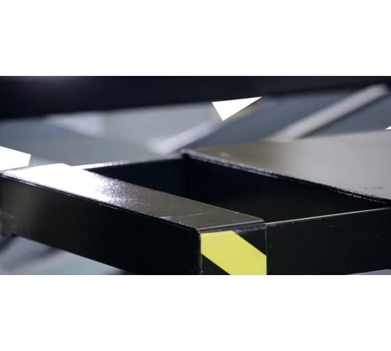 Ножничный короткий подъемник KraftWell 3200 кг, заглубляемый, серый KRW3.2U