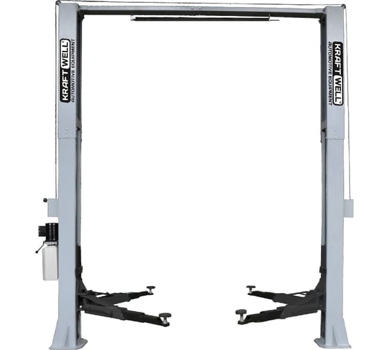Двухстоечный подъемник KraftWell 5500 кг, электрогидравлический, серый KRW5.5MUXL