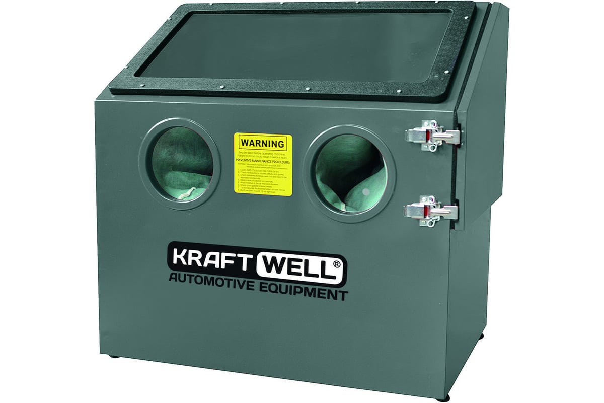 Пескоструйная настольная камера kraftwell боковая загрузка, 110 л krw-sb110