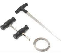 Инструмент для демонтажа стекол AIRLINE набор 4 пр. (шило, рукоятка 2шт., струна) ATMT101