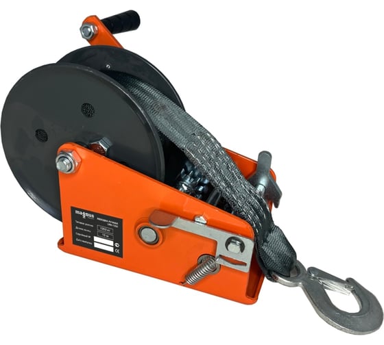 Ручная барабанная лебедка Magnus Profi LRB-1350 1350 кг, лента 10 м SZ060143