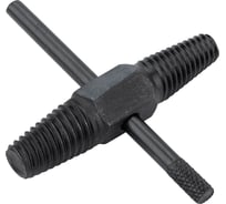 Экстрактор двухсторонний для извлечения сломанной резьбы из труб 1/2-3/4 Forcekraft в комплекте с воротком, набор 2пр. FK-EX-Y214(65763)