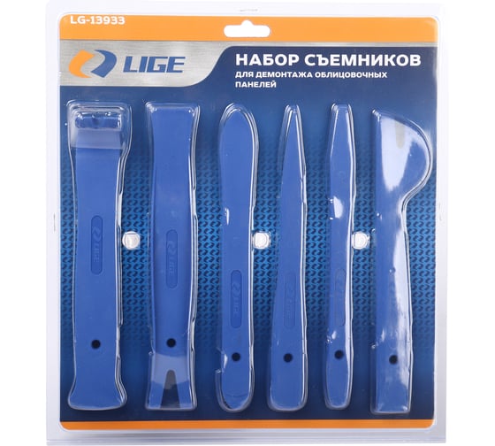 Набор съемников для демонтажа облицовочных панелей LIGE 6 предметов LG-13933 237843 1
