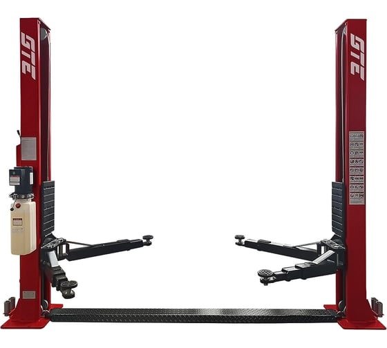 Подъемник двухстоечный GTE 4 т с нижней синхронизацией, 220 В, механический спуск с 1 колонны GTE-H105 1