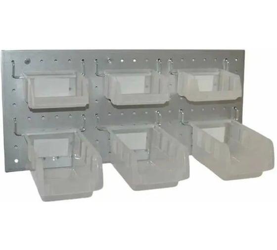 Органайзер настенный с лотками и перфорированной панелью для инструментов IMPLAST PB K07