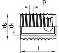 Резьбовая короткая вставка ЦКИ Глобал ART.88307 ENSAT SB М6x10x8 ЦЖ 5 шт 53103