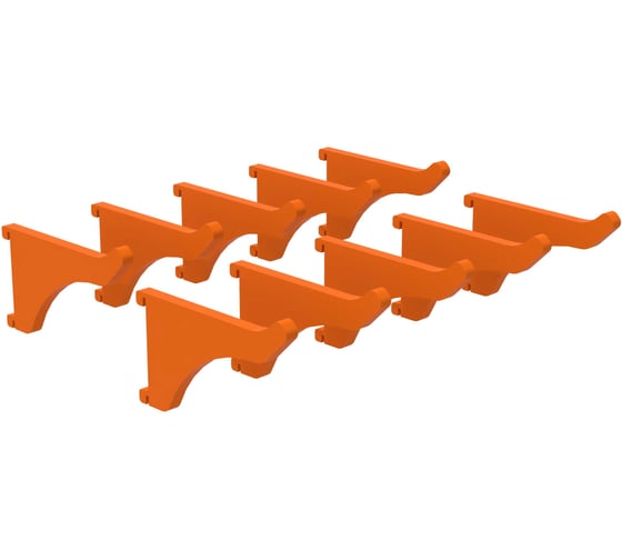 Крючок пластиковый ООО Металекс КР1 50 мм, оранжевый, 10 шт 301006