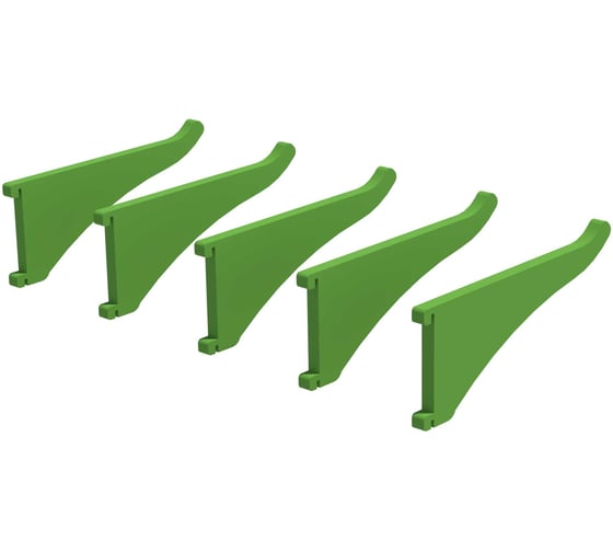 Крючок пластиковый ООО Металекс КР1 70мм, зеленый, 5 шт 301009