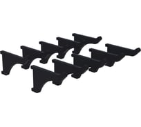 Крючок пластиковый ООО Металекс КР1 50 мм, черный, 10 шт 301008