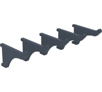 Крючок пластиковый ООО Металекс КР1 50 мм, серый, 5 шт 301003