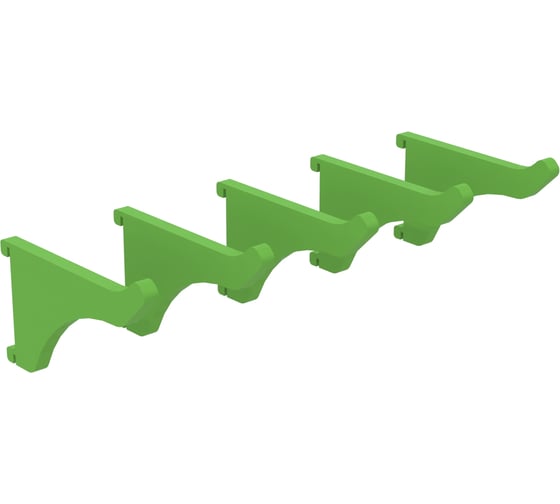 Крючок пластиковый ООО Металекс КР1 50 мм, зеленый, 5 шт 301001