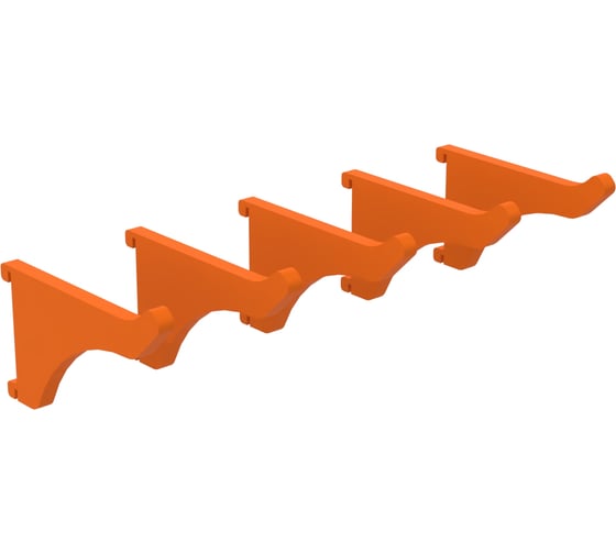 Крючок пластиковый ООО Металекс КР1 50 мм, оранжевый, 5 шт 301002