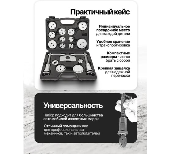 Набор для обслуживания тормозных цилиндров Patron 18 предметов P