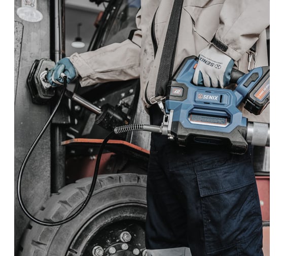 Шприц смазочный аккумуляторный SENIX X2 20 В, 690 бар, без АКБ и ЗУ, GGX2-M1-EU-0