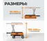 Мотоподъёмник с платформой на колесах WIEDERKRAFT г/п 500 кг WDK-86102 3