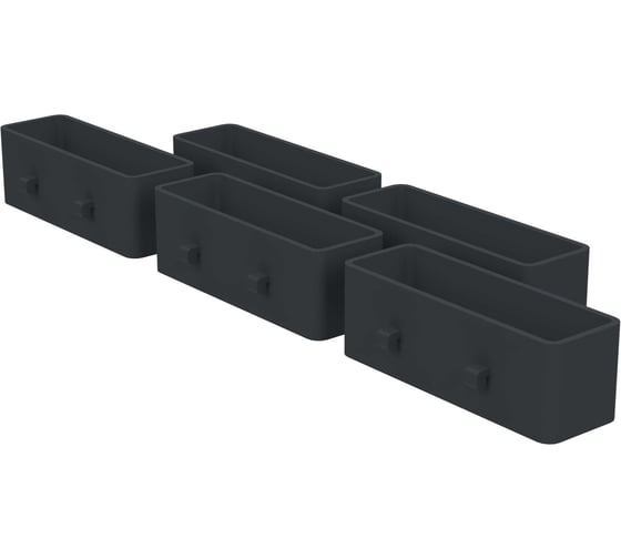 Держатель универсальный пластиковый ООО Металекс Metalex ТИП 1 5 шт. (Серый) 301039