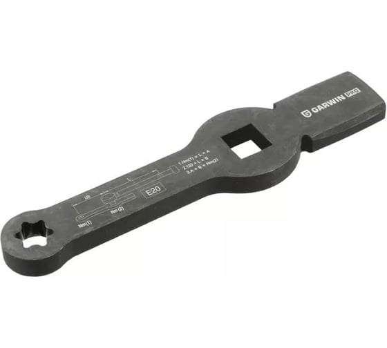 Ключ для тормозных суппортов односторонний GARWIN Е20 A80585-E20