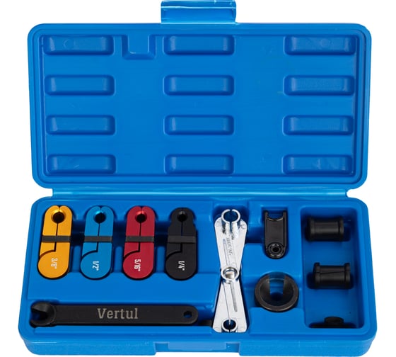Набор для разъединения топливных систем и систем кондиционирования VERTUL 14 предметов VR50240