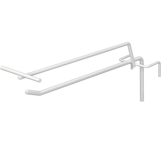 Крючок ПК МАГС L -150 на сетку штыревой с ЦД цв. белый ( 4 шт/ упак) 04-02202