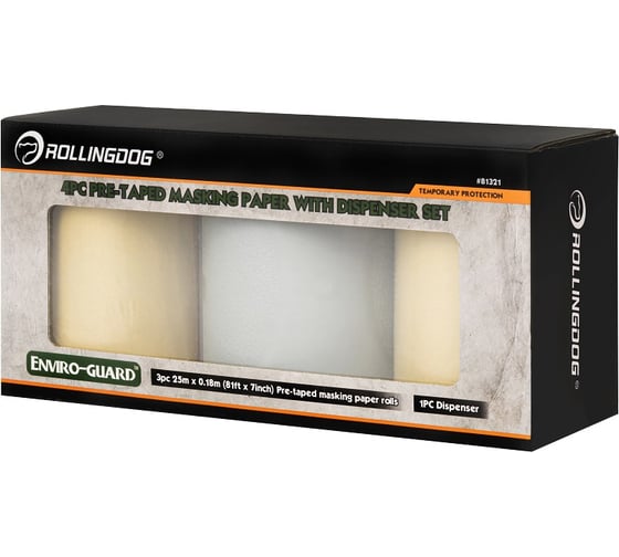 Набор укрывочный Rollingdog 3 рулона бумаги + диспенсер (4 предмета), 81321
