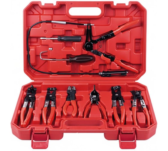 Щипцы для снятия и установки хомутов и шлангов JBC набор 9 предметов JBC-909G3(66348)