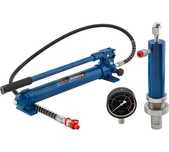 Цилиндр гидравлический для пресса гидравлического Forsage 12т в комплекте с насосом и манометром F-0100-2L(64146)