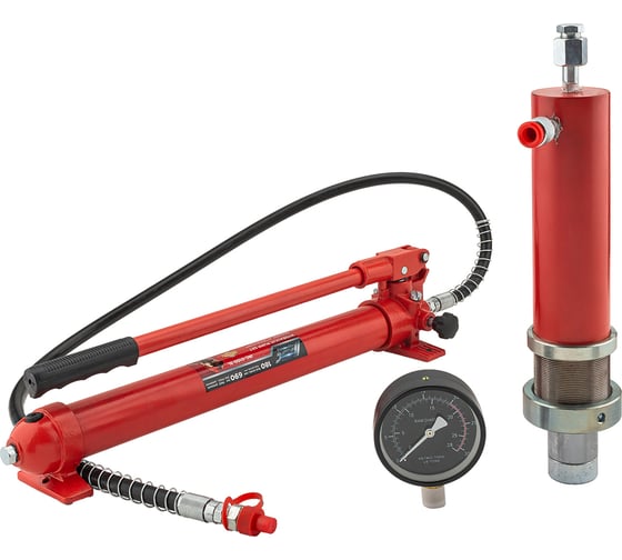 Цилиндр гидравлический для пресса гидравлического JBC 20т в комплекте с насосом и манометром JBC-0100-3L(64152)