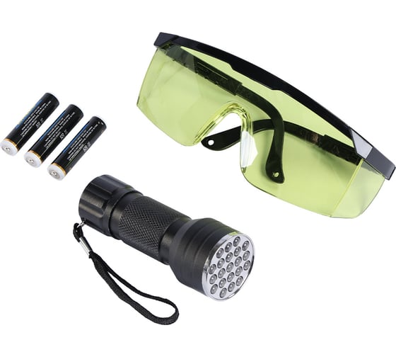 Набор для поиска утечек фреона NORDBERG УФ фонарь+очки NFG2