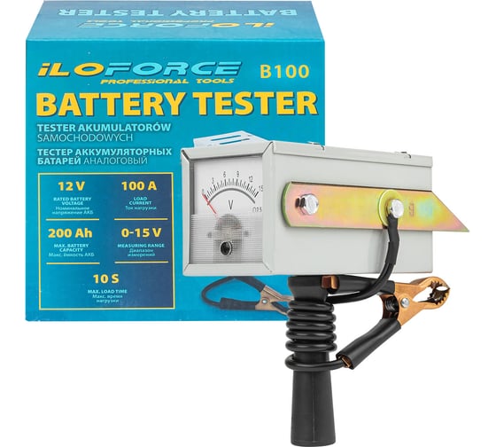 Тестер аккумуляторных батарей ILOforce аналоговый 12V, 100A, 200Ah IF-B100(67192)