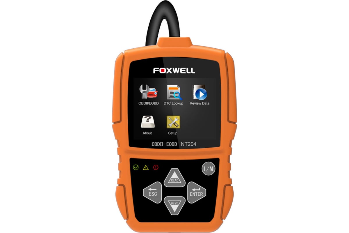 Автосканер Foxwell OBD-2 NT204 - выгодная цена, отзывы, характеристики, 1  видео, фото - купить в Москве и РФ