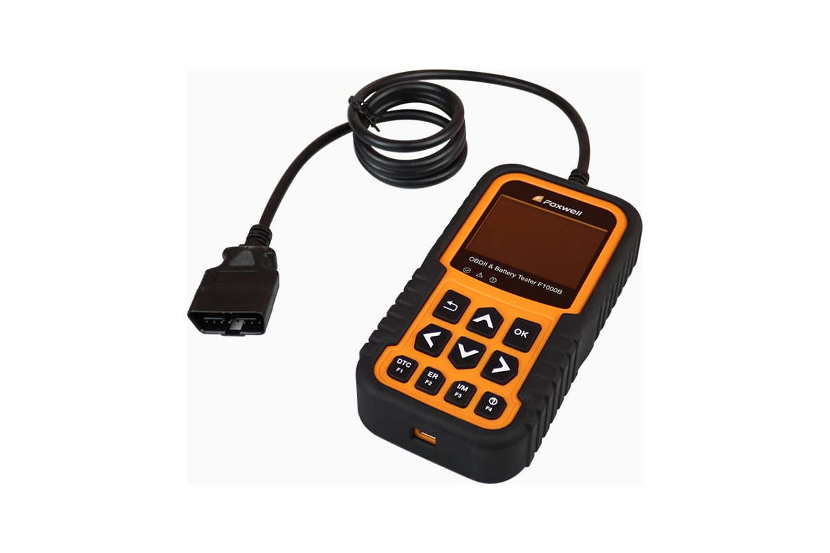 Автосканер и тестер АКБ Foxwell OBD-2 F1000B - выгодная цена, отзывы,  характеристики, 1 видео, фото - купить в Москве и РФ