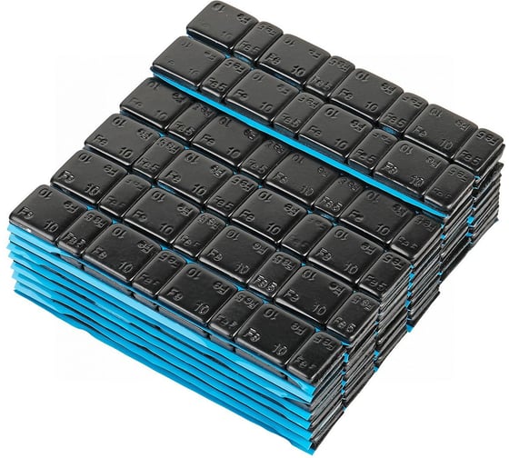 Грузики самоклеящиеся NORDBERG Fe, 4x5 г и 4x10 г, черные, 50 лент W510FR3B