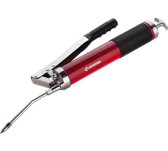 Шприц для смазки  INTERTOOL двухплунжерный, 600 см³, с гибким шлангом HT-0060