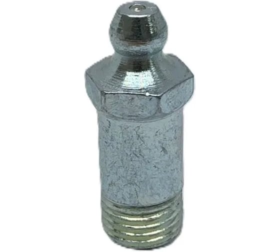 Пресс-масленка прямая оцинкованная MasloSmenka H1 M10x1 L-30мм, комплект 10 шт., оцинкованная сталь, Азиатский стандарт, 010128-10