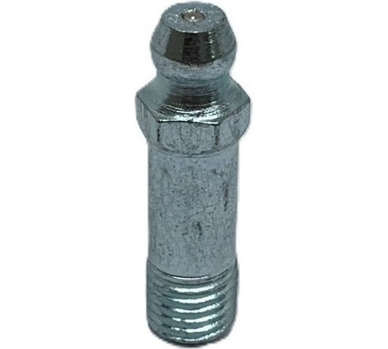 Пресс-масленка прямая оцинкованная MasloSmenka H1 M8x1 L-30мм, комплект 10 шт., оцинкованная сталь, Азиатский стандарт, 010127-10