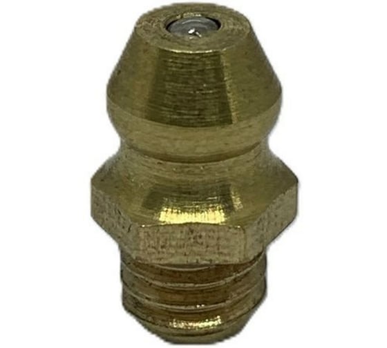 Пресс-масленка прямая латунная MasloSmenka H1 M6x1,комплект 10 шт.,латунь, азиатский стандарт, 010124-10