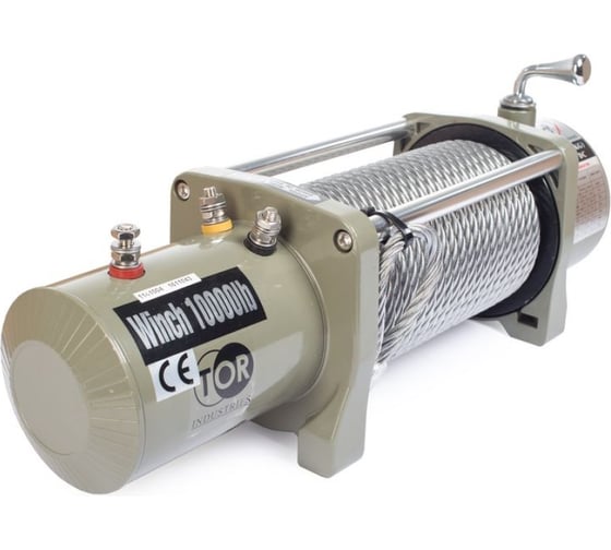 Лебедка автомобильная TOR ЛА S10000 г/п 4536 кг 28 м 12V BASE 1051614