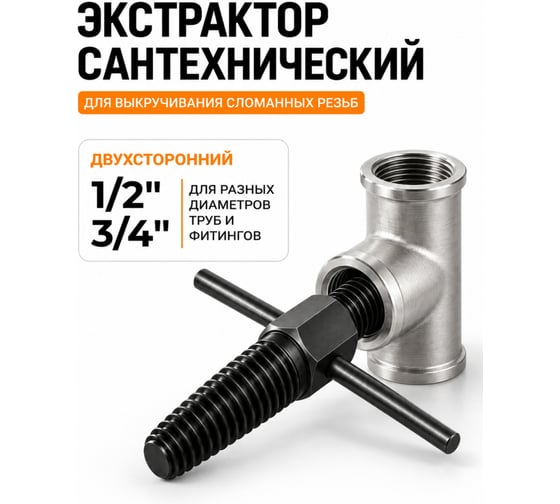 Экстрактор сантехнический для выкручивания сломанной резьбы BestRoom 112-559