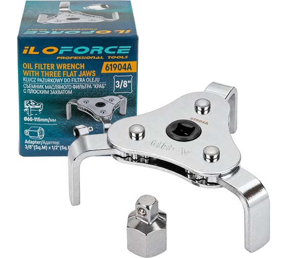 Съемник масляного фильтра ''краб'' с плоским захватом iLOFORCE IF-61904A(68527)