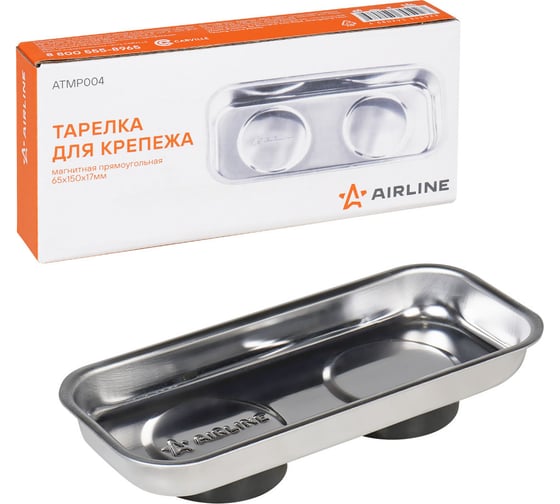 Тарелка для крепежа магнитная прямоугольная AIRLINE, 65x150x17мм ATMP004