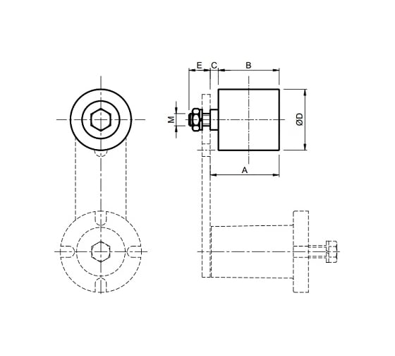 Ролик натяжителя ремня Tecnidea Cidue SRL RP 4 ф60, полиамидный RE011094