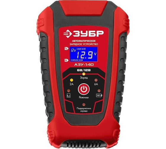 Автоматическое зарядное устройство ЗУБР АЗУ-140 6/12 В, 6А 59310
