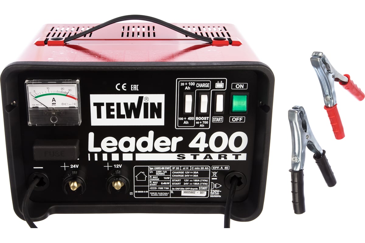 Telwin Leader 400 Start Caricabatterie Avviatore Portatile 12/24V - FAITshop