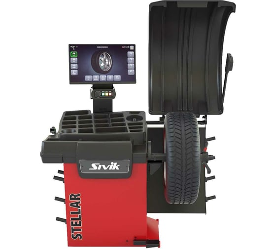 Станок для балансировки колес Sivik КС236 АТС гайка, красный RAL3020 2000008206518