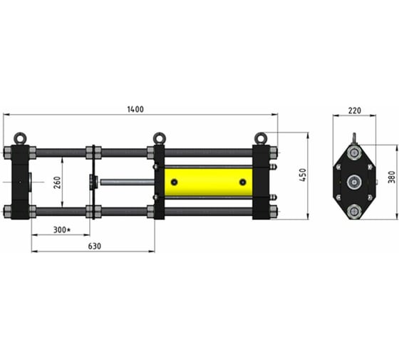 Выпрессовщик пальцев траковых цепей ОДА Сервис 100 т ODA-T1339