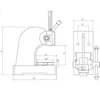 Реечный пресс CNIC LTY00 1 т, ход 150 мм 32653