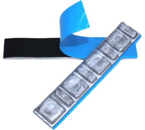 Грузики балансировочные R2R самоклеящиеся 19 мм, доп. кромка, 50 шт/упак. 6010-СК19-50-ДК