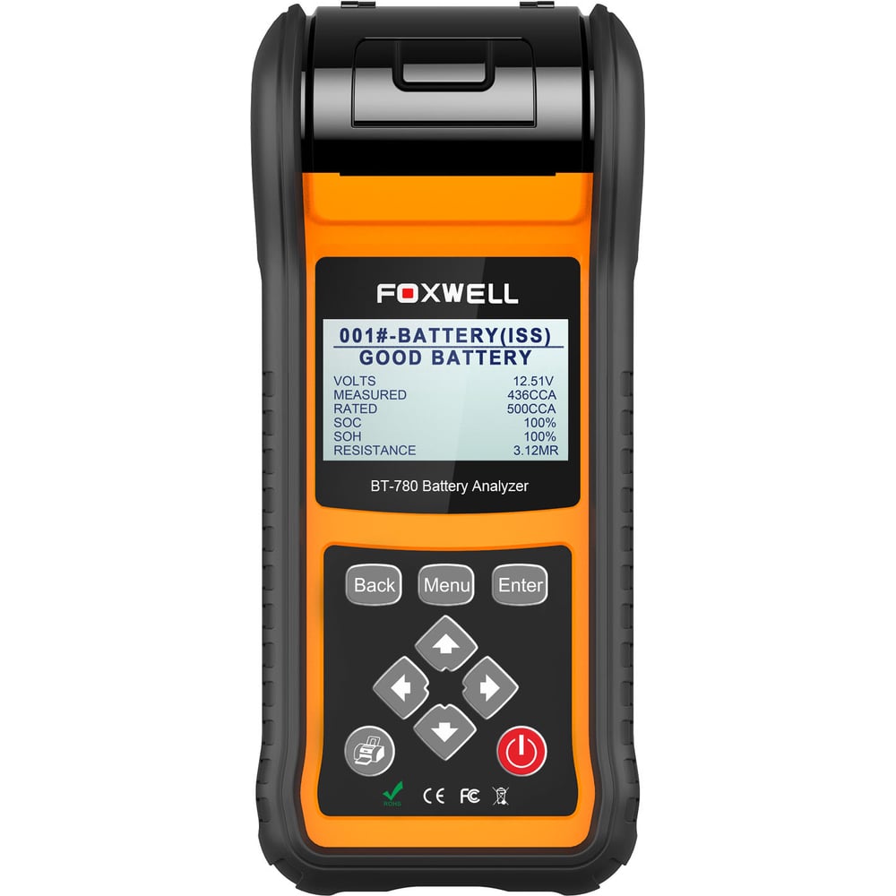 Тестер акб с принтером foxwell bt780