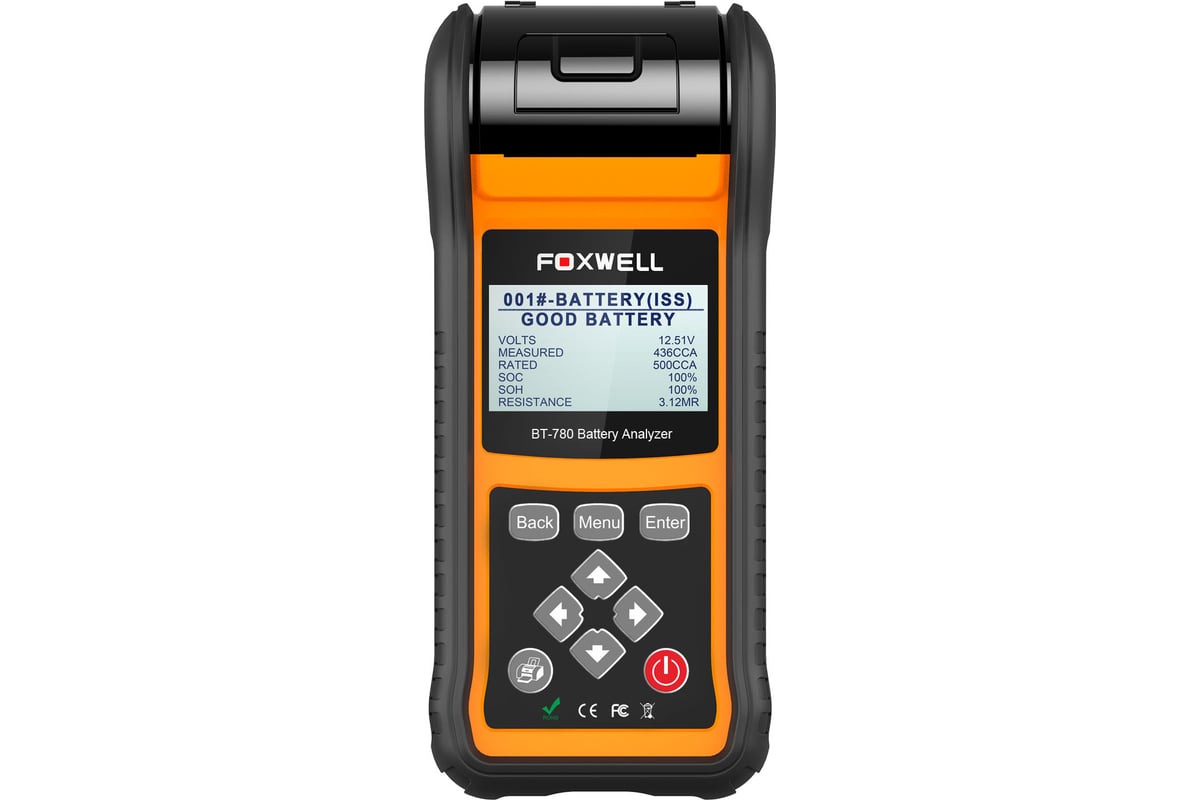 Тестер АКБ с принтером Foxwell BT780 - выгодная цена, отзывы,  характеристики, фото - купить в Москве и РФ